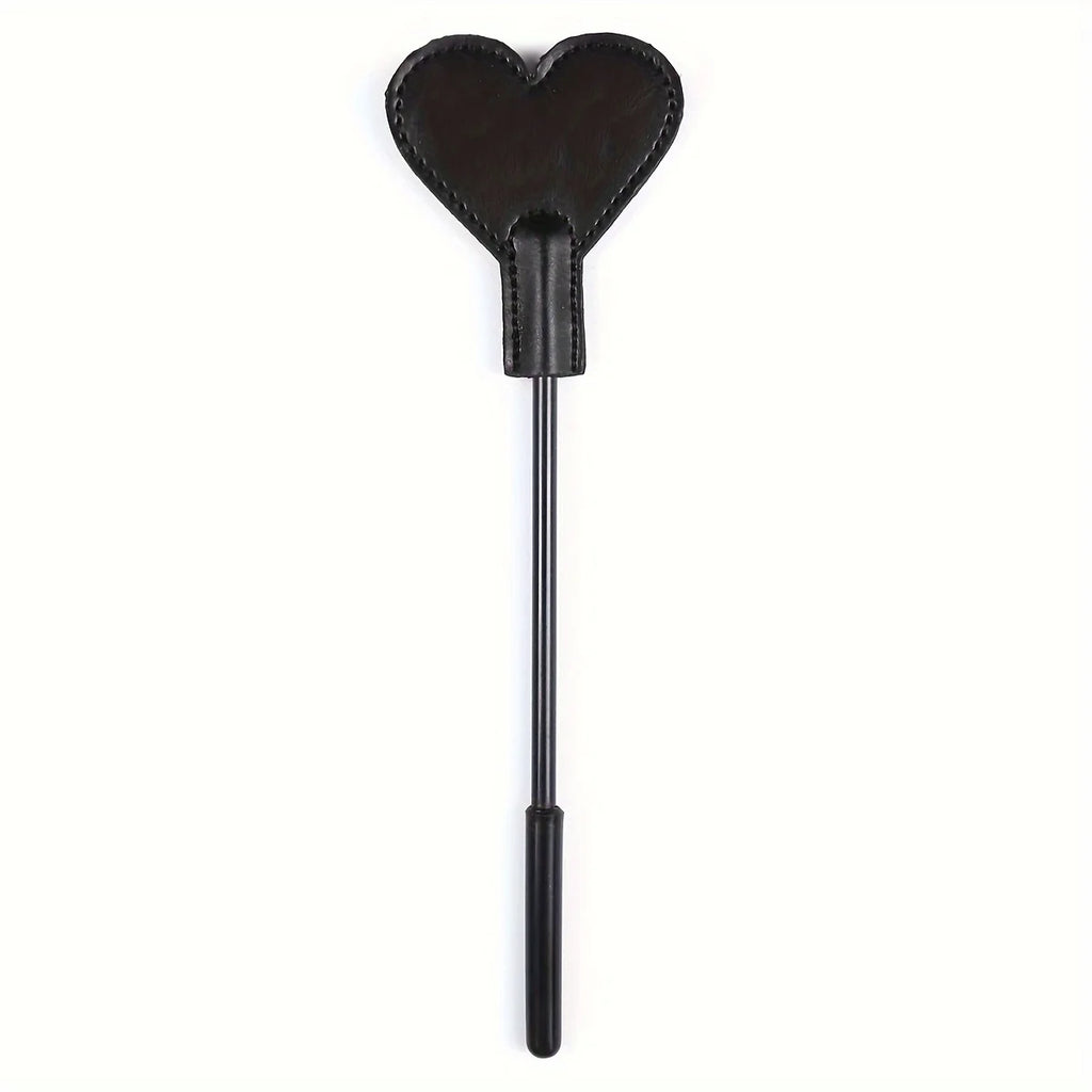 Spanking Paddle Heart Shaped Leather Short Holding Handle Slapping Paddle BDSM Adult Flirting Sex Play Toys For Women and Couple