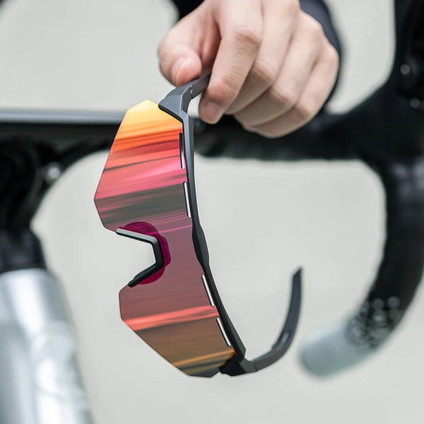 ROCKBROS Cycling Polarized Glasses 4Lens Interchangeable Myopia Frame Sunscreen UV400 Protection Sunglasses Men MTB Bike Glasses - happyshop365247