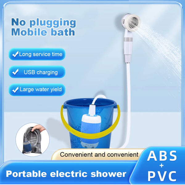 Portable Outdoor Shower Set Handheld Shower Head Adjustable Flow Camping Shower for Hiking Backpacking Beach Traveling Gardening - happyshop365247