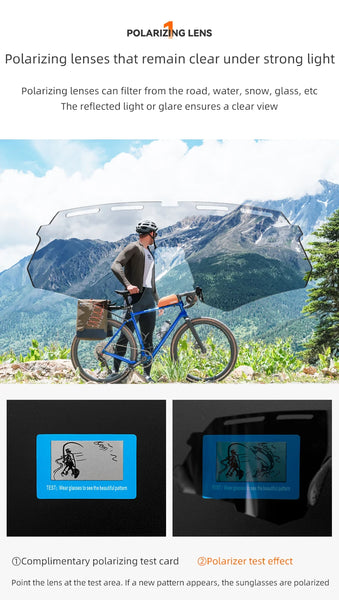 ROCKBROS Cycling Polarized Glasses 4Lens Interchangeable Myopia Frame Sunscreen UV400 Protection Sunglasses Men MTB Bike Glasses - happyshop365247