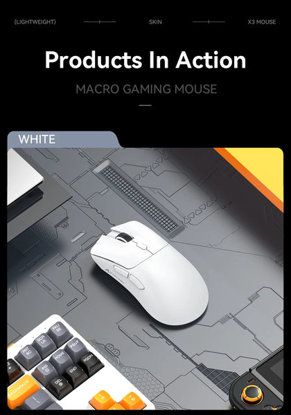 Attack Shark R1 Bluetooth Mouse,18000dpi,PAW3311,Wiredless Tri-mode Connection, Macro Gaming Mouse - happyshop365247
