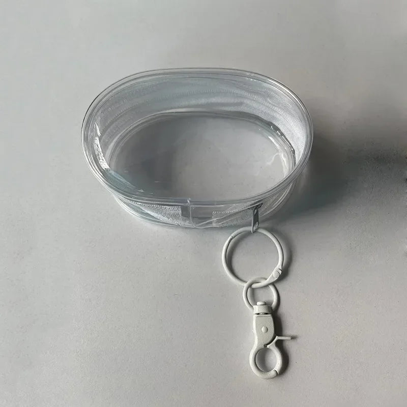 1pc Transparent Empty Fishhooks Organizer Box Portable Multipurpose Charger Cable Holder Case Fishhooks Storage with Keychain - happyshop365247