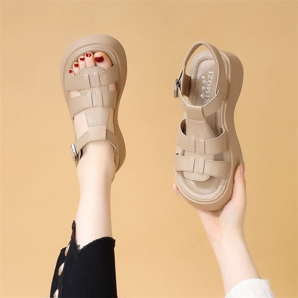 Super popular high-end ss for women, thick-soled height-increasing sandals for women, summer outdoor wear - happyshop365247