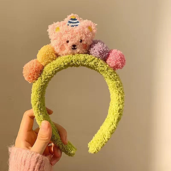 Cute Face Wash Hair Bands Female Cartoon Headwear Hair Band Headband Apply - happyshop365247