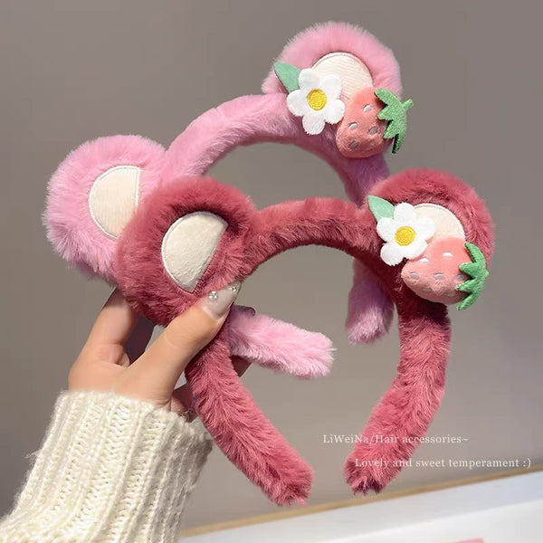 Cute Face Wash Hair Bands Female Cartoon Headwear Hair Band Headband Apply - happyshop365247