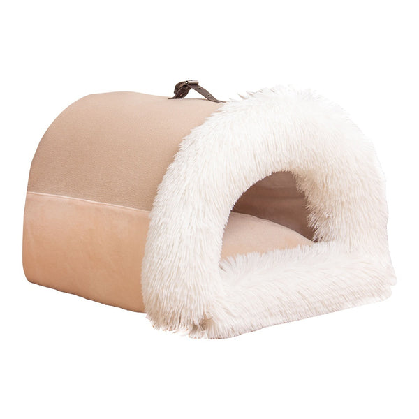 New Splice Portable Pet Nest Portable Autumn And Winter Warm Dog Nest Moisture-proof Long Fur Cat Nest Cross Border Pet Nest - happyshop365247