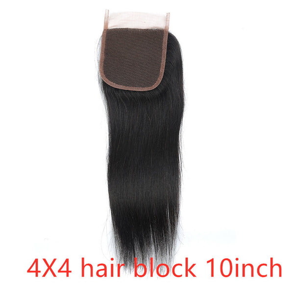 Real human hair straight wave human hair hair curtain natural color wig hair extension - happyshop365247