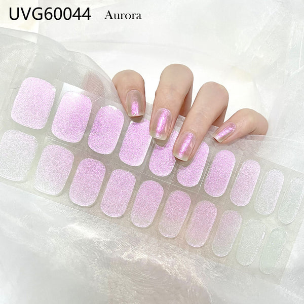 Blush Nail Stickers Uv Semi-baked Gel - happyshop365247