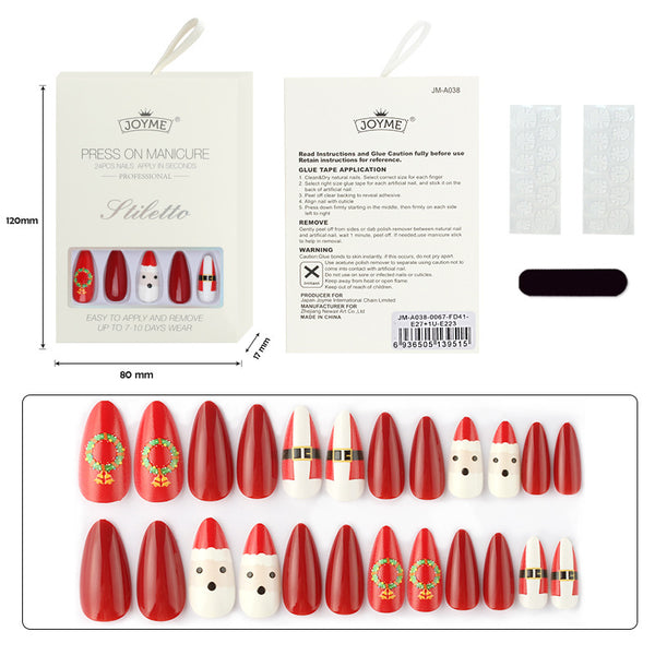 Christmas Nails Nail Tip Wear Supplies - happyshop365247