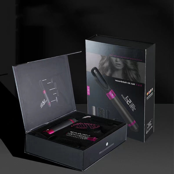 Professional 5 In 1 Hair Dryer Brush Dryer And Straightening Brush Electric Hair Styling Tool Automatic Hair Curler Beauty Supplies Gadgets - happyshop365247