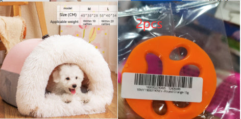 New Splice Portable Pet Nest Portable Autumn And Winter Warm Dog Nest Moisture-proof Long Fur Cat Nest Cross Border Pet Nest - happyshop365247