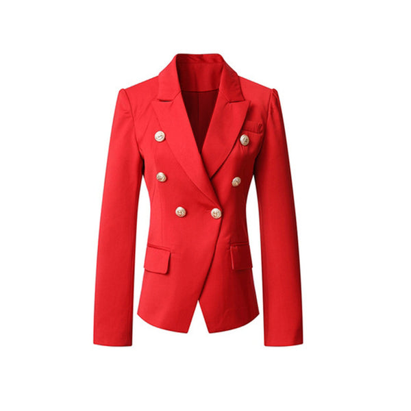 Female Suit Slim Fit Coat Clothing Double Breasted - happyshop365247