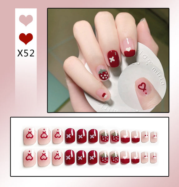 French Worn Removable Nails And Diamonds - happyshop365247