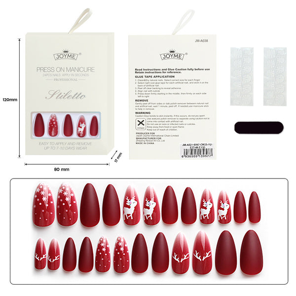 Christmas Nails Nail Tip Wear Supplies - happyshop365247
