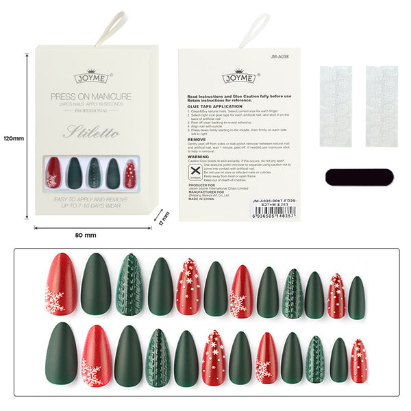 Christmas Nails Nail Tip Wear Supplies - happyshop365247