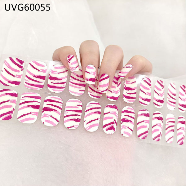 Blush Nail Stickers Uv Semi-baked Gel - happyshop365247