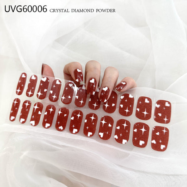 Blush Nail Stickers Uv Semi-baked Gel - happyshop365247