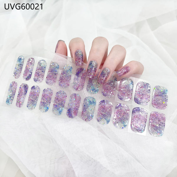 Blush Nail Stickers Uv Semi-baked Gel - happyshop365247