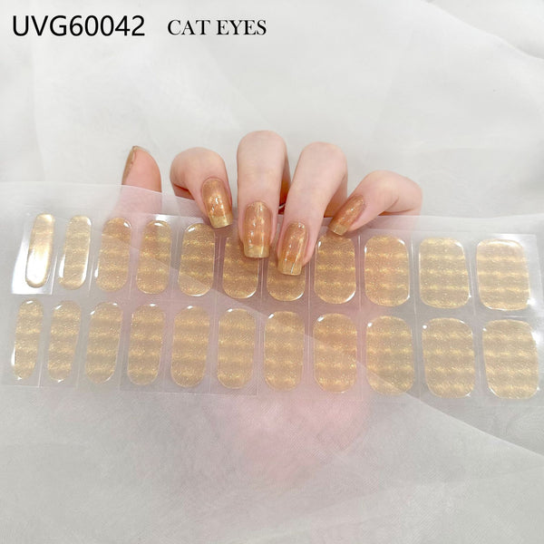 Blush Nail Stickers Uv Semi-baked Gel - happyshop365247