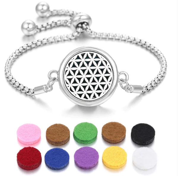 2024 New Kaleidoscope Aromatherapy Bracelet Perfume Essential Oil Diffuser Locket Bracelet Charms Women Aroma Diffuser Jewelry - happyshop365247