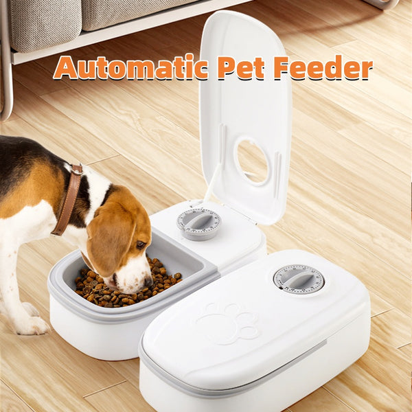 Automatic Pet Feeder Smart Food Dispenser For Cats Dogs Timer Stainless Steel Bowl Auto Dog Cat Pet Feeding Pets Supplies - happyshop365247