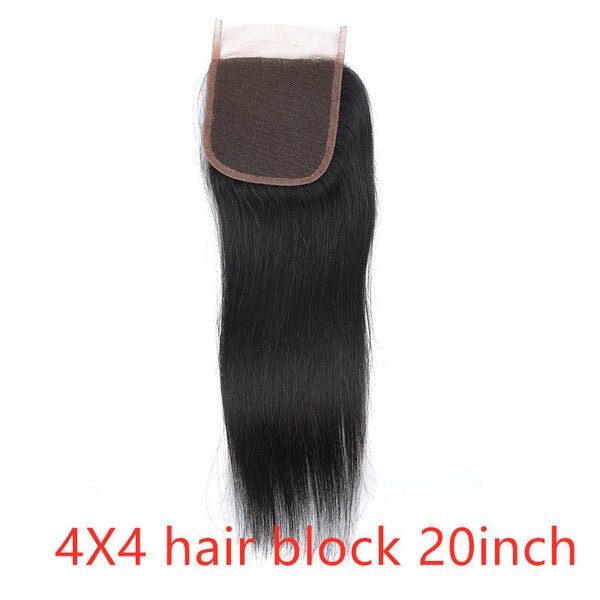 Real human hair straight wave human hair hair curtain natural color wig hair extension - happyshop365247