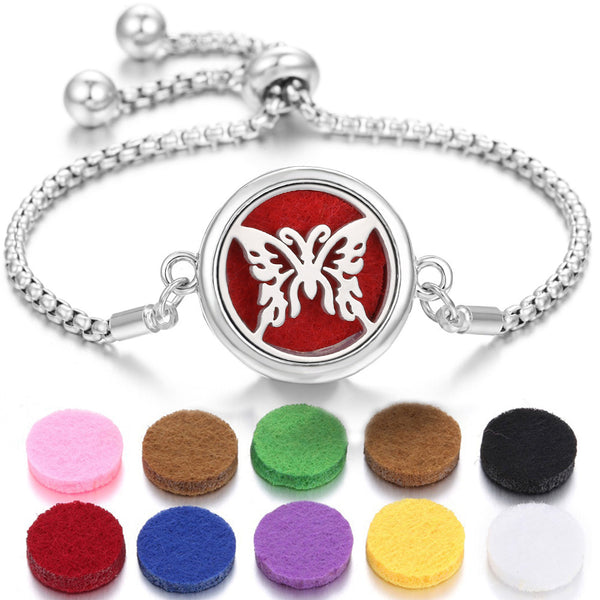 2024 New Kaleidoscope Aromatherapy Bracelet Perfume Essential Oil Diffuser Locket Bracelet Charms Women Aroma Diffuser Jewelry - happyshop365247