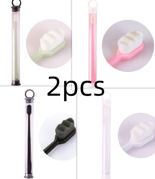 Ultra-fine Toothbrush Super Soft Bristle Deep Cleaning Brush Portable For Oral Care Tools Teeth Care Oral Cleaning Travel - happyshop365247