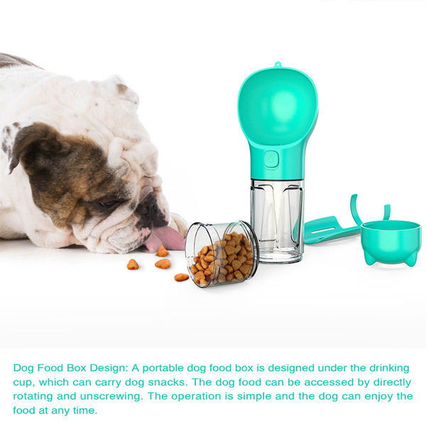 Pet Water Bottle Feeder Bowl Garbage Bag Storage Portable Pet Outdoor Travel 3 In 1 Dog Water Bottle - happyshop365247