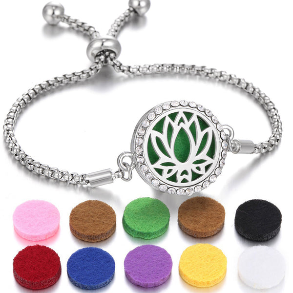 2024 New Kaleidoscope Aromatherapy Bracelet Perfume Essential Oil Diffuser Locket Bracelet Charms Women Aroma Diffuser Jewelry - happyshop365247