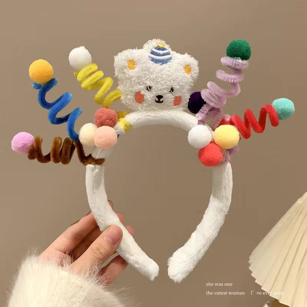 Cute Face Wash Hair Bands Female Cartoon Headwear Hair Band Headband Apply - happyshop365247