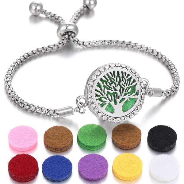 2024 New Kaleidoscope Aromatherapy Bracelet Perfume Essential Oil Diffuser Locket Bracelet Charms Women Aroma Diffuser Jewelry - happyshop365247