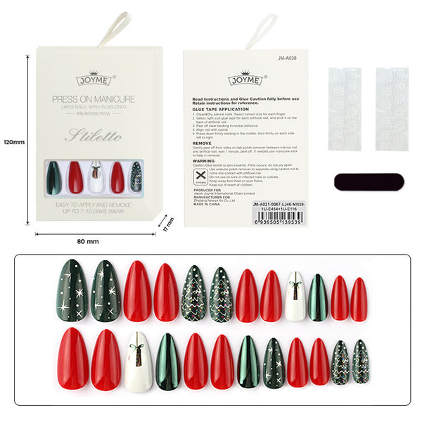 Christmas Nails Nail Tip Wear Supplies - happyshop365247
