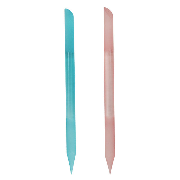 Full-color Cylindrical Glass Nail File Manicure Implement Manicure Household Double-headed Nail-free - happyshop365247