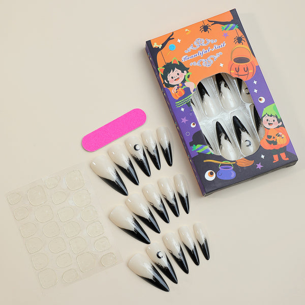 Halloween Ghost Wind Fake Nails Nail Sticker - happyshop365247