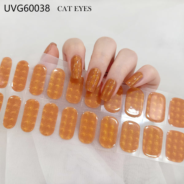 Blush Nail Stickers Uv Semi-baked Gel - happyshop365247