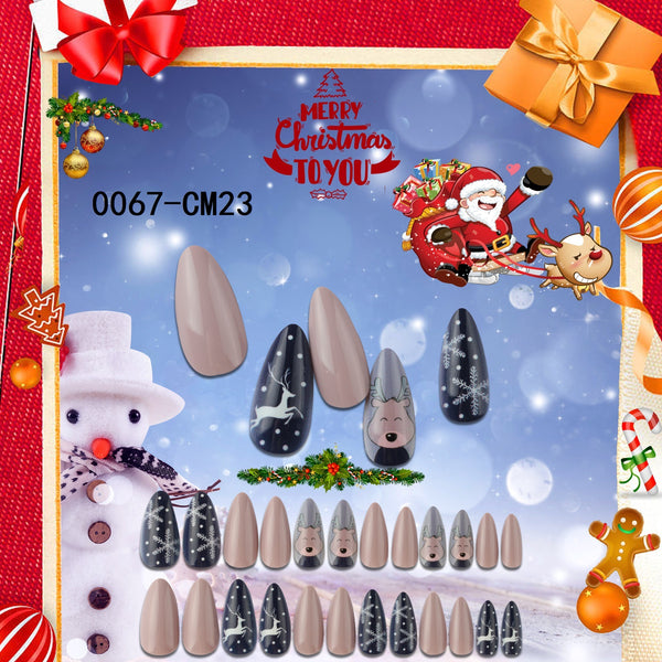 Christmas Nails Nail Tip Wear Supplies - happyshop365247