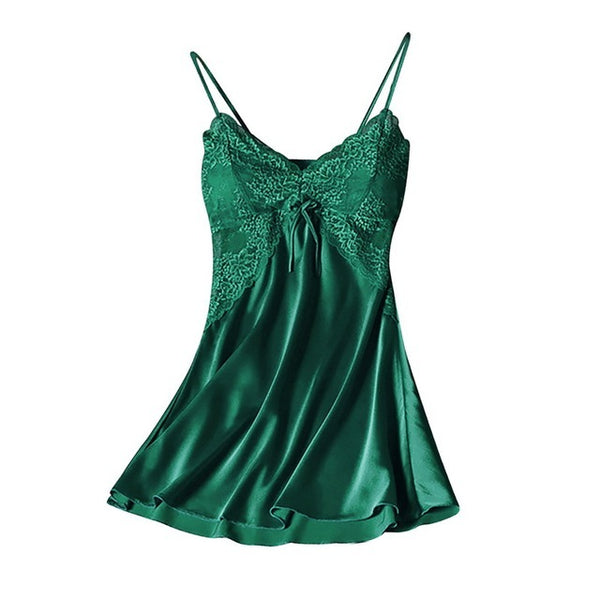 Pijamas Women Pajamas Sexy Lingerie Satin Pajamas Lace Night - happyshop365247