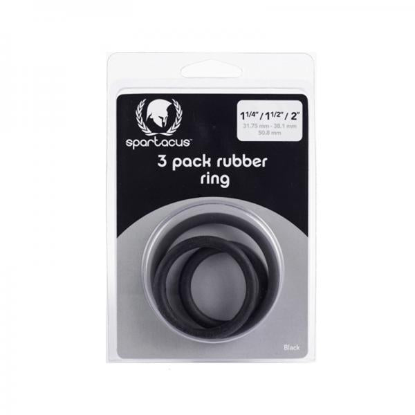 Spartacus Rubber Cock Ring (set Of 3) - happyshop365247