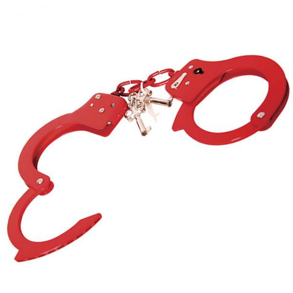Fetish Fantasy Designer Metal Handcuffs - Red - happyshop365247