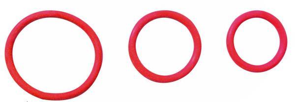 Spartacus Cock Ring Set (3 Rubber Enhancers/red) - happyshop365247