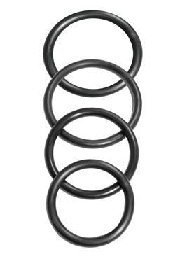 Sportsheets Rubber Rings 4 Pack Black - happyshop365247