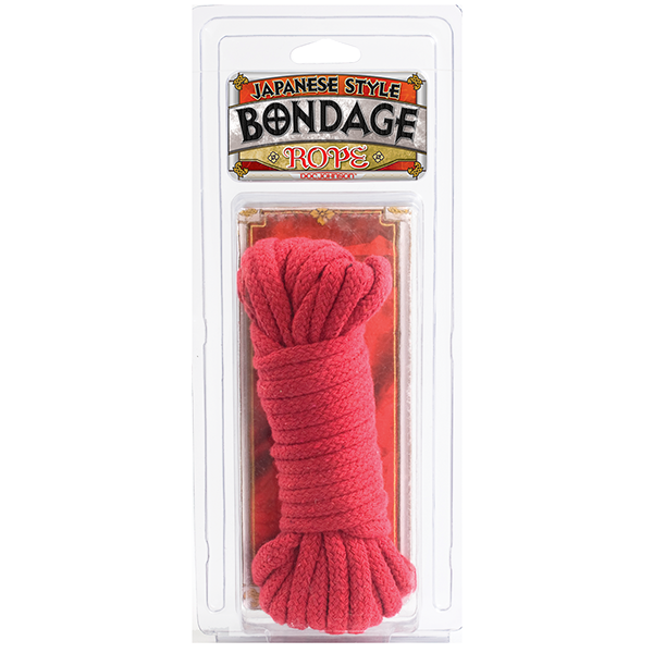 Japanese Style Bondage Rope Cotton Red 32 Feet - happyshop365247