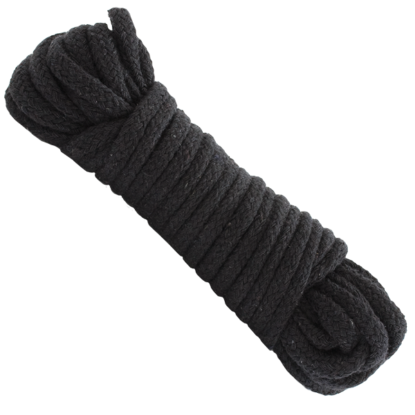 Japanese Style Bondage Rope Cotton Black 32 feet - happyshop365247