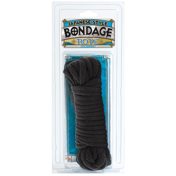 Japanese Style Bondage Rope Cotton Black 32 feet - happyshop365247