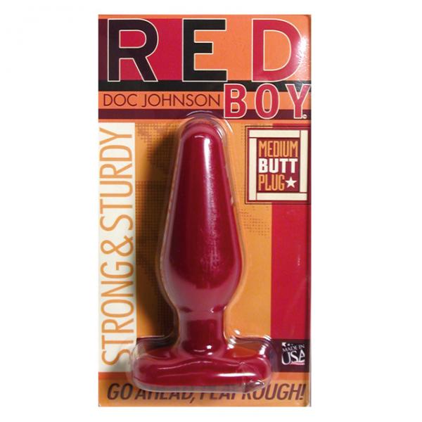 Red Boy Medium Butt Plug Red - happyshop365247