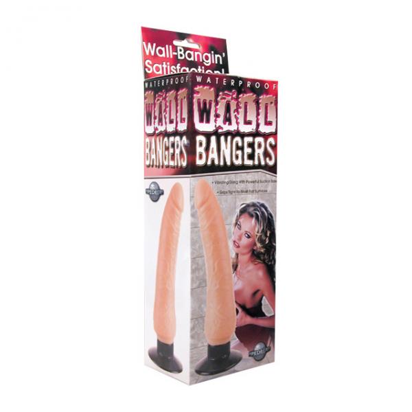 Waterproof Wall Bangers Beige Vibrating Dildo - happyshop365247