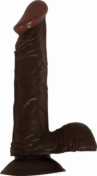 All American Whopper 8 inches Vibrating Dildo, Balls Brown - happyshop365247