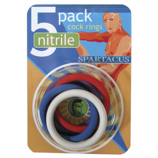 Spartacus Nitrile Cock Rings 5 Pack 1.5 inches - happyshop365247