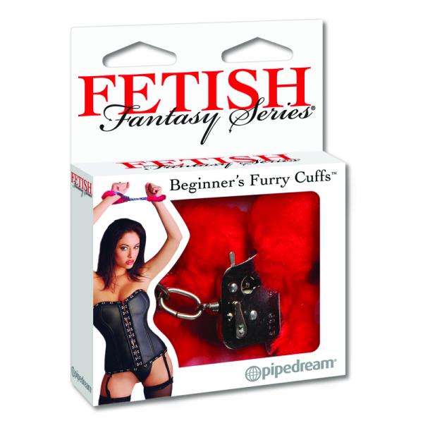 Fetish Fantasy Beginners Furry Cuffs Red - happyshop365247